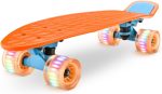 Standard Skateboard Mini  - 6''  Deck Complete Double Kick Skate Board w/ 3.25'' Aluminum Alloy Truck,  Wheels w/ Light - for Kids, Teens, Adults'