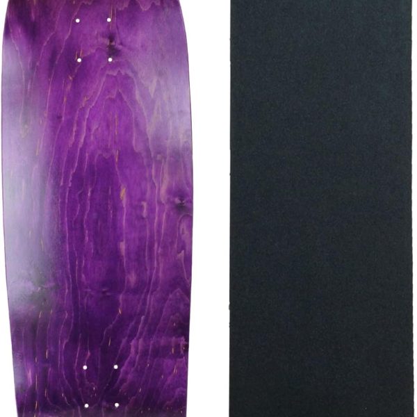 Old School Skateboard Deck Blank Retro 80's 10" x 33" Full Shape with Black Griptape Sheet