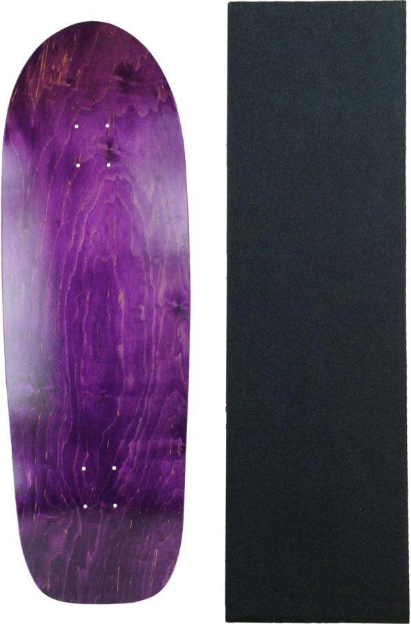 Old School Skateboard Deck Blank Retro 80's 10" x 33" Full Shape with Black Griptape Sheet