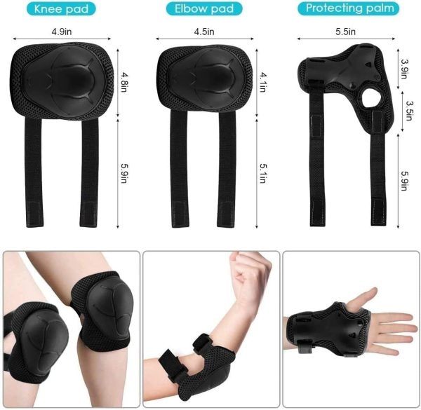 Adjustable Helmet for Ages 3-16 Kids Toddler Boys Girls Youth,Protective Gear with Elbow Knee Wrist Pads for Multi-Sports Skateboarding Bike Riding Scooter Inline skatings Longboard Roller Skate