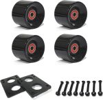 60mm Cruiser Wheels 80A Contains  Bearings and Spacers,Skateboard Riser Pads,Skateboard Hardware Screws Bolts,fit for Your Cruiser Skateboards,Penny Board