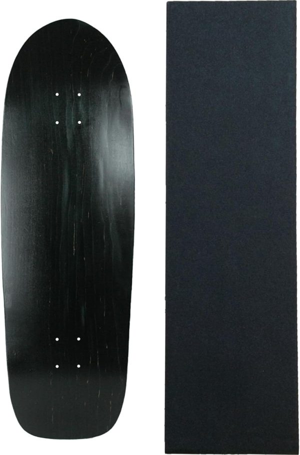 Old School Skateboard Deck Blank Retro 80's 10" x 33" Full Shape with Black Griptape Sheet