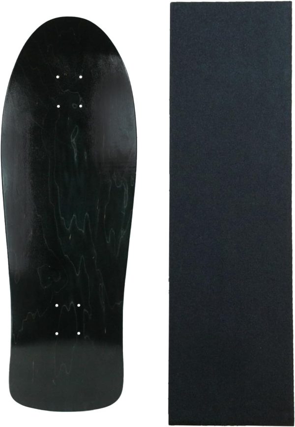 Old School Skateboard Deck Blank Retro 80's 10" x 30" Fish Shape with Black Griptape Sheet