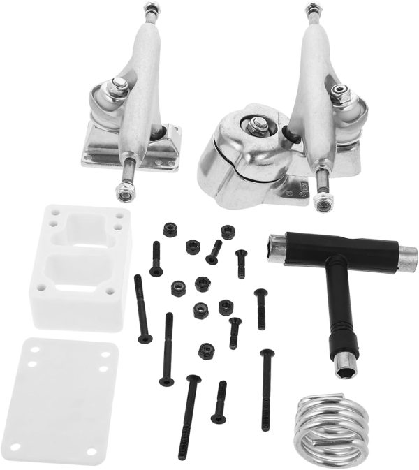 2pcs Surfboard Stand Land Tool Trucks Skateboard Wheels Skateboard Truck Parts Surfboard Brackets Professional Surfboard Supplies Swivel Mount to Rotate Skateboard Bridge Scooter