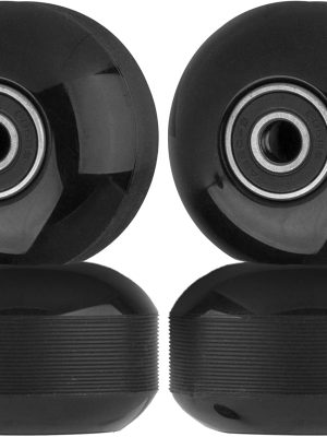 Skateboard Wheels 52mm and Bearings Spacers Set, 95A Hard Wheels for Street Skateboard Tricks Cruiser, Pack of 4