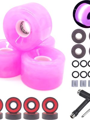 Skateboard Wheels Cruiser Skateboard Wheels 65mm 78A with Skateboard Kit, Bearings and Spacers