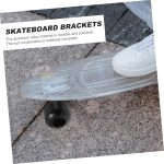 Skateboard Parts Full Set Wheel Set Bracket and Bridge for Skating Black Aluminum