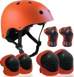 Adjustable Helmet for Ages 3-16 Kids Toddler Boys Girls Youth,Protective Gear with Elbow Knee Wrist Pads for Multi-Sports Skateboarding Bike Riding Scooter Inline skatings Longboard Roller Skate