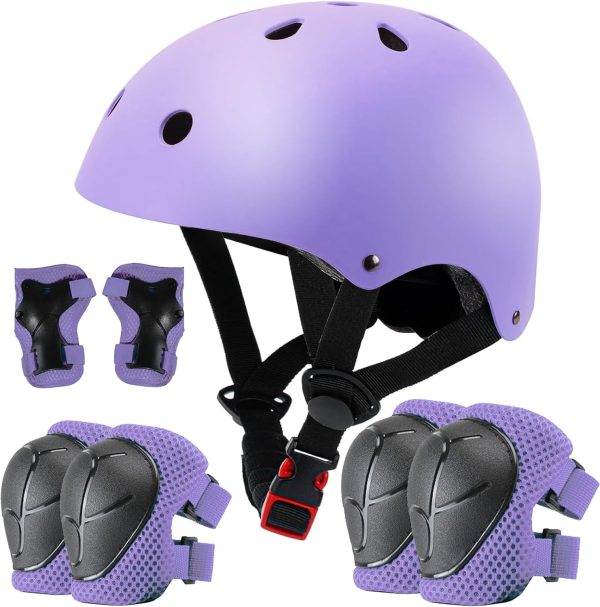 Color Gradient Adjustable Kids Bike Helmet Toddler Helmets for 3-5-8-14 Years Kids Girls Boys Youth Bicycle Helmet for Scooter Balance Bike Roller Skating Skateboard