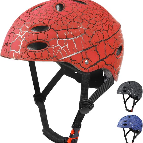 Skateboard Helmet Kids, Adjustable Skating Helmet,Breathable  Hard Shell Scooter Helmet for Multi-Sport Skateboarding Roller Skate  Boys Girls Ages 5-14 Children and Teens