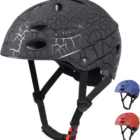 Skateboard Helmet Kids, Adjustable Skating Helmet,Breathable  Hard Shell Scooter Helmet for Multi-Sport Skateboarding Roller Skate Boys Girls Ages 5-14 Children and Teens