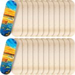 Blank Skateboard Wooden Decks Bulk Beginner Kid Mini Maple Skateboard 17 x 5 Inch 7 Ply Double Tail Skate Light Decks for Painting Replacement Decoration