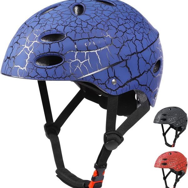 Skateboard Helmet Kids, Adjustable Skating Helmet,Breathable  Hard Shell Scooter Helmet for Multi-Sport Skateboarding Roller Skate  Boys Girls Ages 5-14 Children and Teens