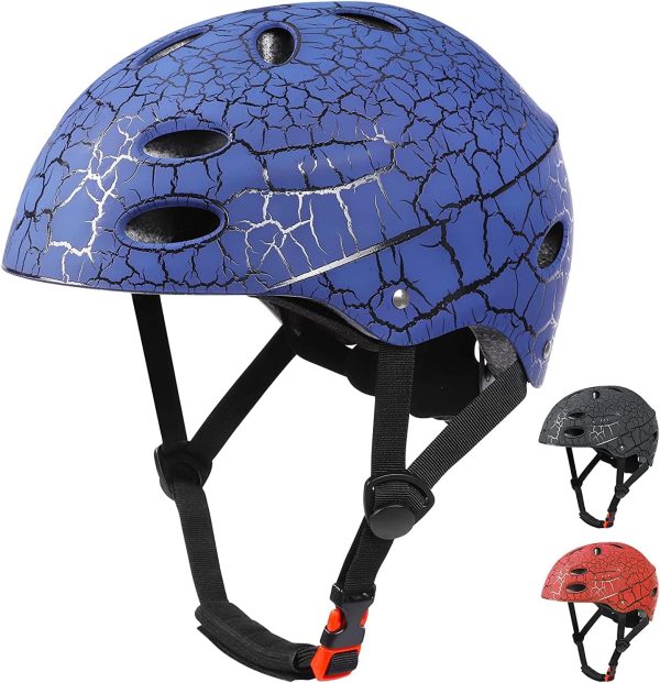 Skateboard Helmet Kids, Adjustable Skating Helmet,Breathable  Hard Shell Scooter Helmet for Multi-Sport Skateboarding Roller Skate  Boys Girls Ages 5-14 Children and Teens
