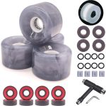 Skateboard Wheels Cruiser Skateboard Wheels 65mm 78A with Skateboard Kit, Bearings and Spacers