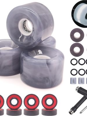 Skateboard Wheels Cruiser Skateboard Wheels 65mm 78A with Skateboard Kit, Bearings and Spacers