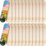 Blank Skateboard Decks Bulk 7.9 x 31 Inch Natural 7 Layer Wooden Double Tail Plain Skate Decks for Replacement Art Painting Home Decor